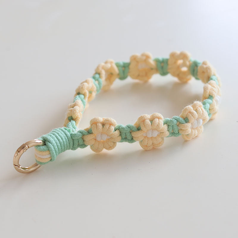 Cute Flower Macrame Keychain
