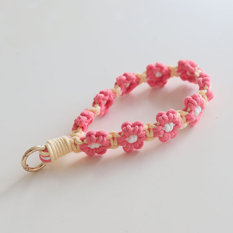 Cute Flower Macrame Keychain