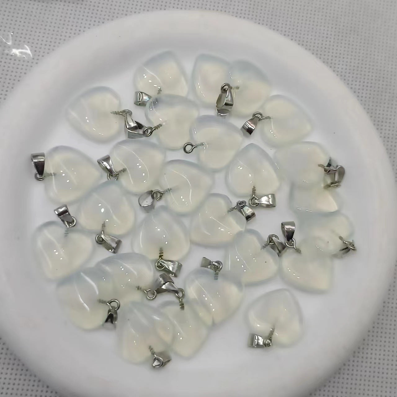 Glass Heart Pendants