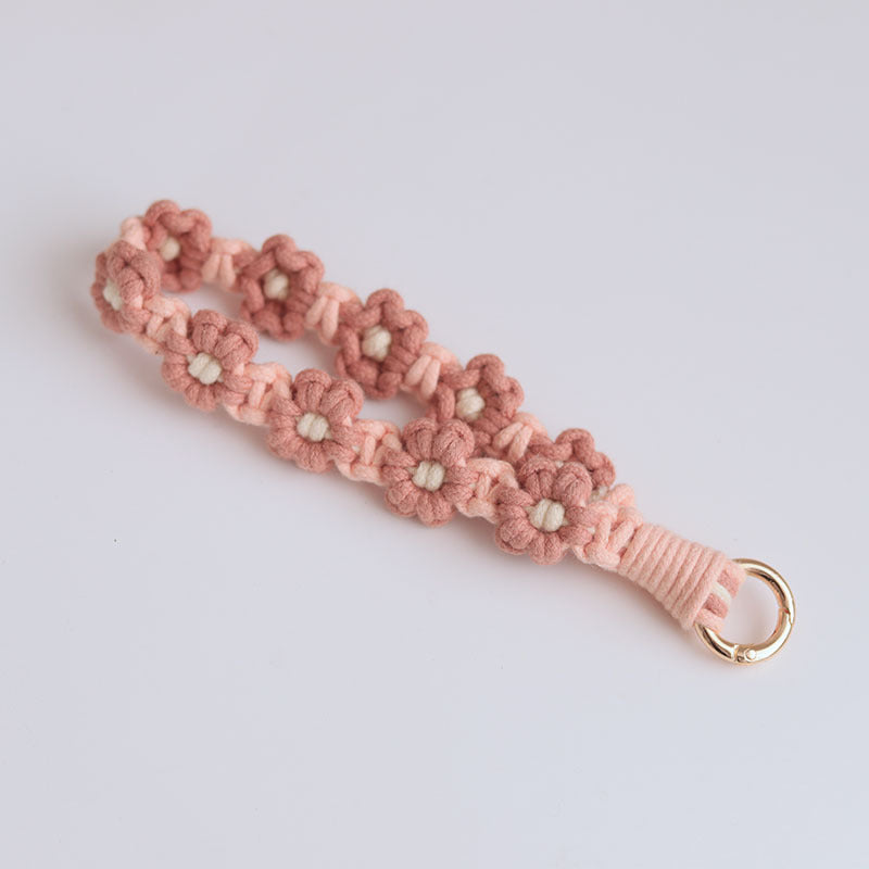 Cute Flower Macrame Keychain