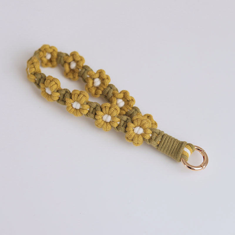 Cute Flower Macrame Keychain