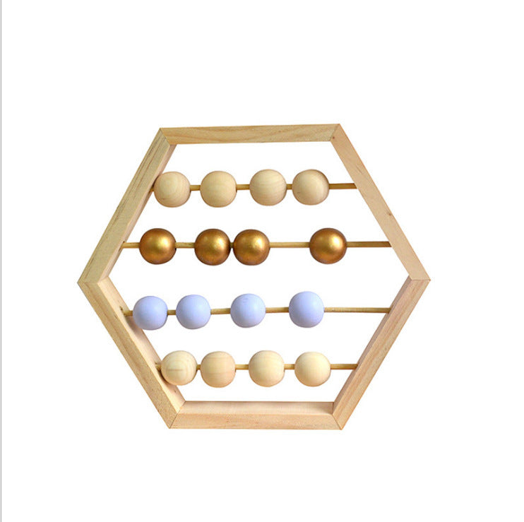 Hexagonal Wooden Bead Education Toy