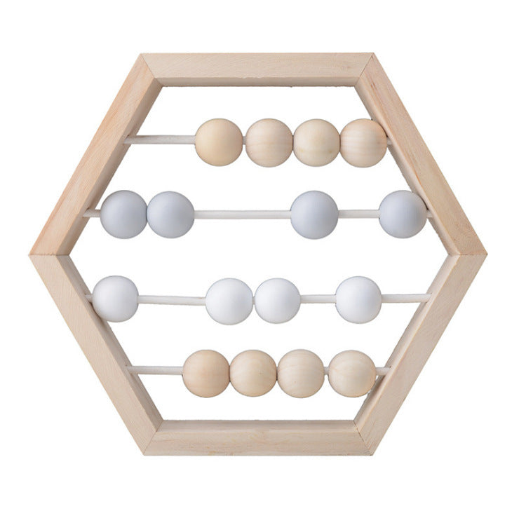 Hexagonal Wooden Bead Education Toy