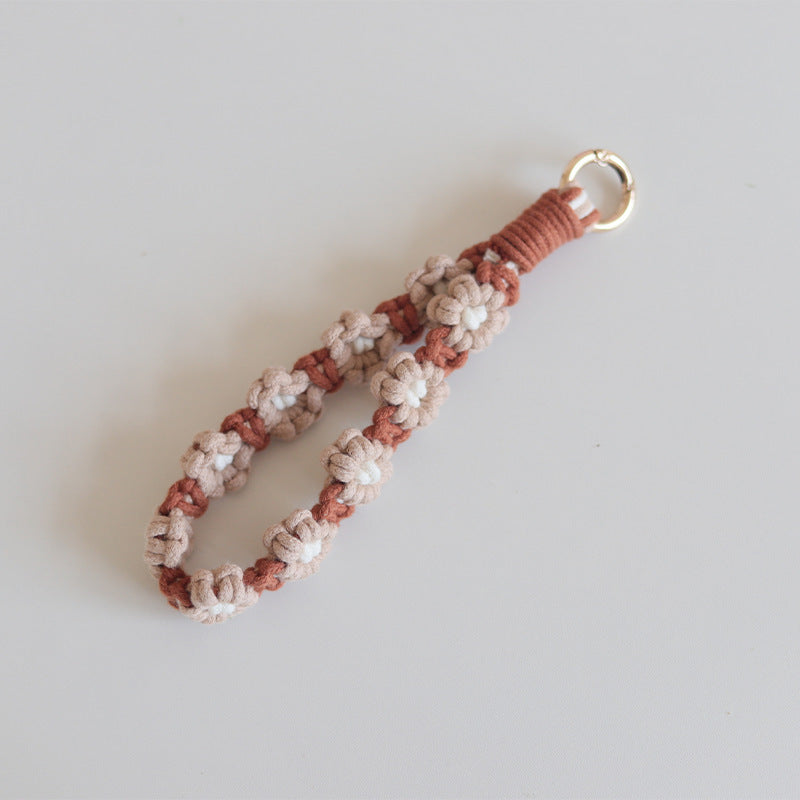 Cute Flower Macrame Keychain
