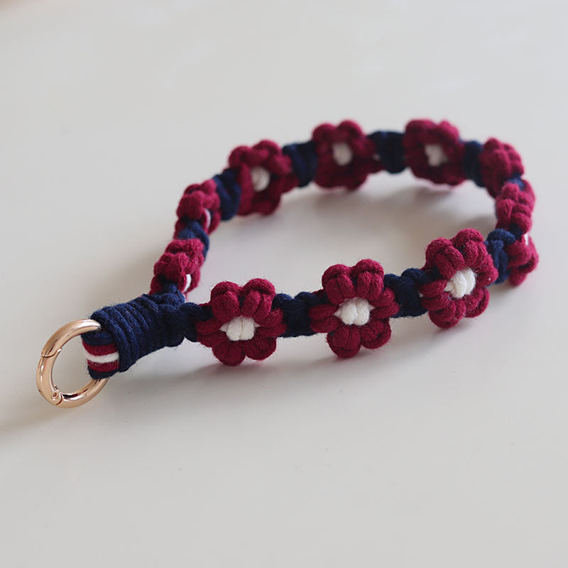 Cute Flower Macrame Keychain