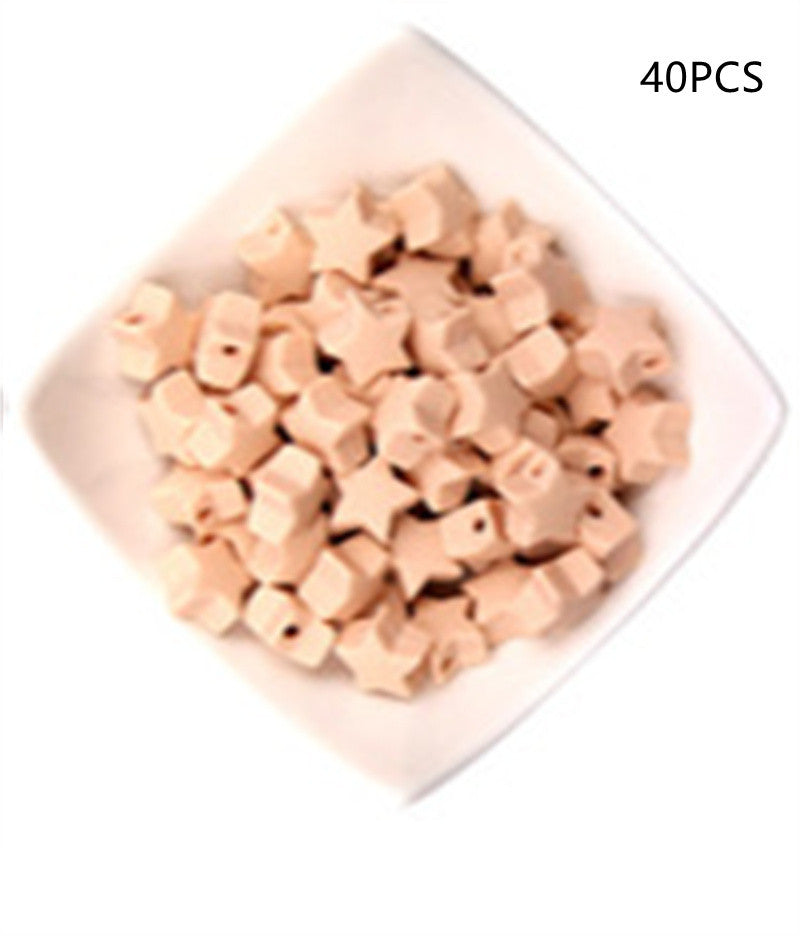 Star Shaped Silicone Focal Beads