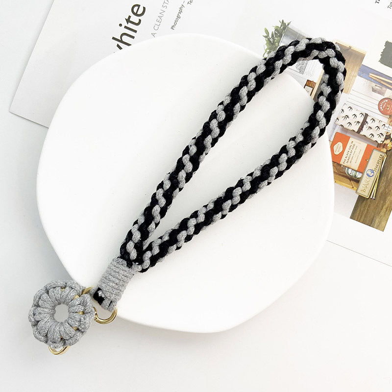 Macrame Spiral Flower Keychain
