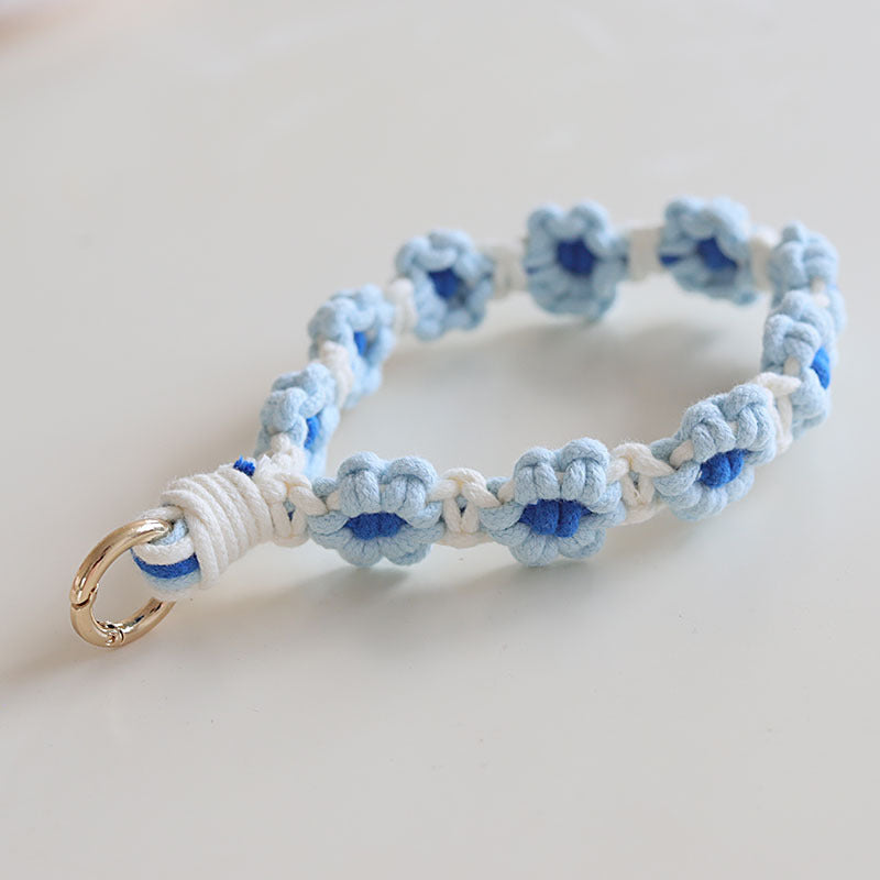 Cute Flower Macrame Keychain