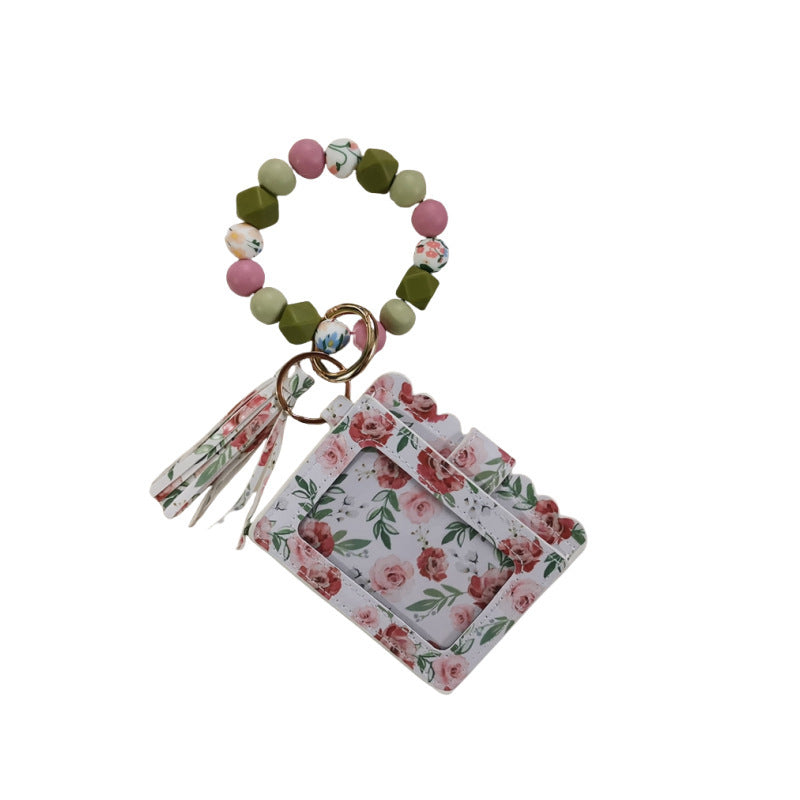Assorted Print Silicone Wristlet with Wallet