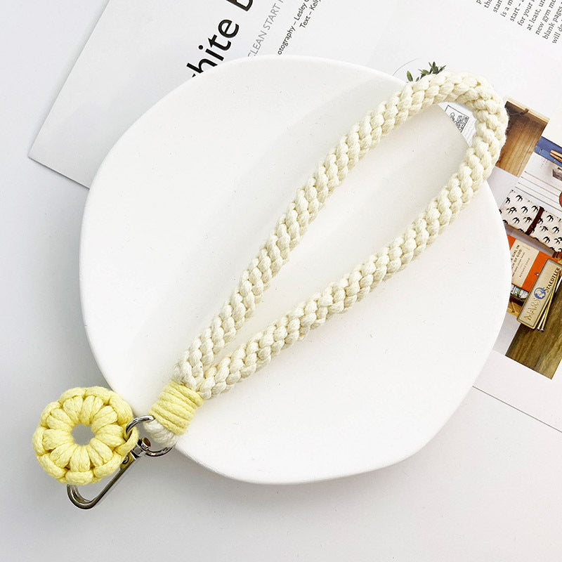 Macrame Spiral Flower Keychain