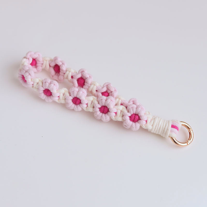 Cute Flower Macrame Keychain