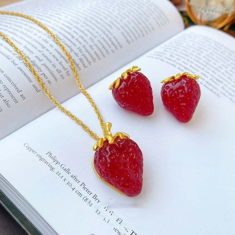 Strawberry Earrings or Necklace