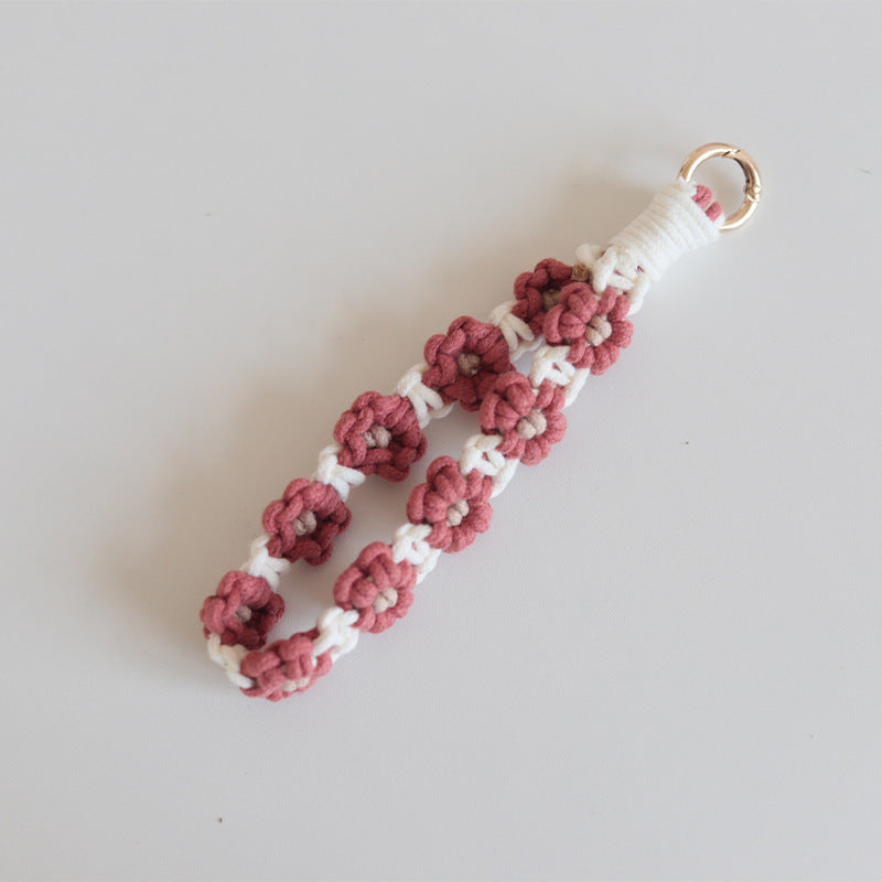 Cute Flower Macrame Keychain