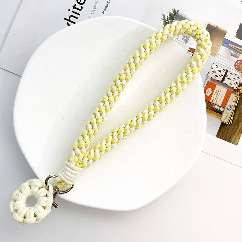 Macrame Spiral Flower Keychain