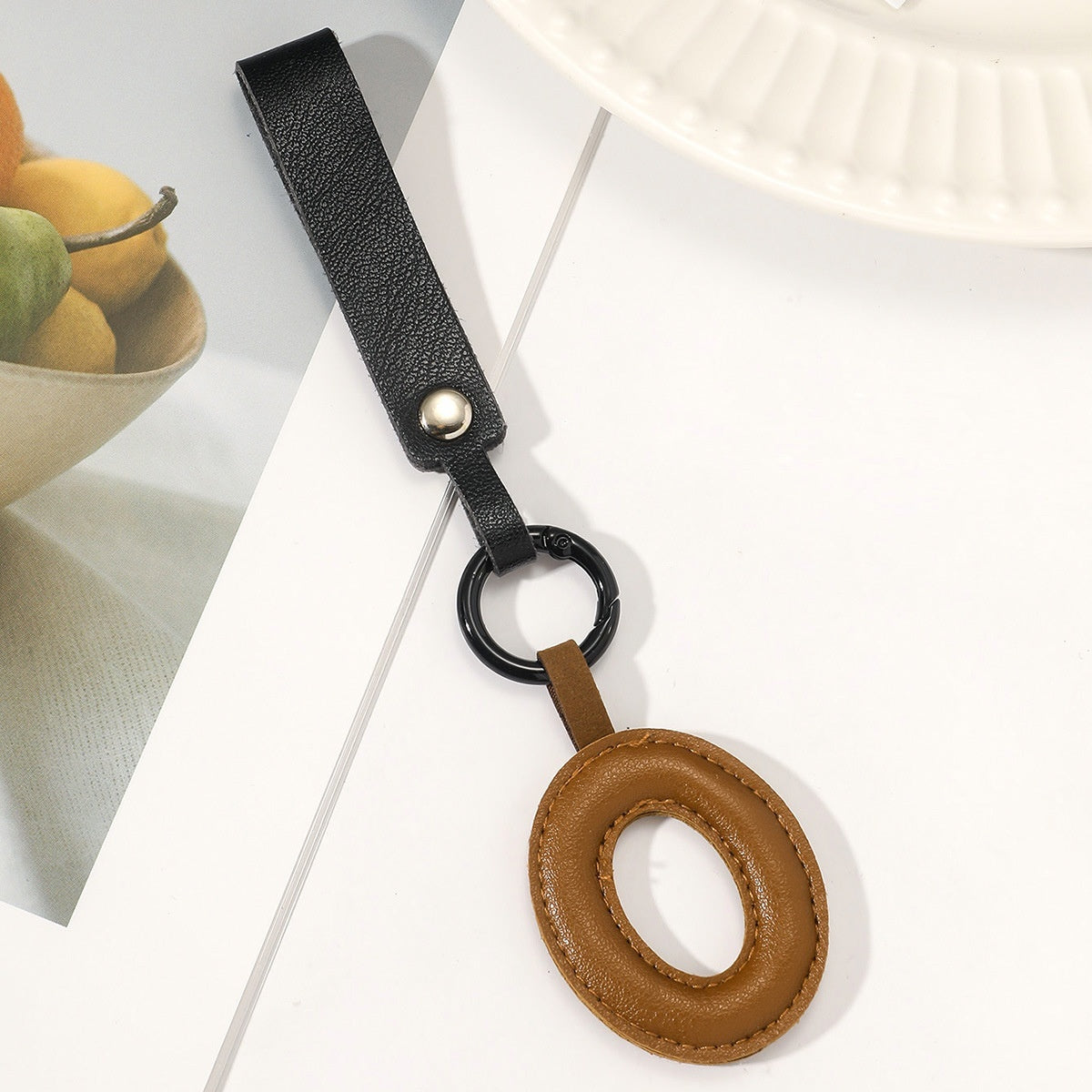 Leather Letter Keychain