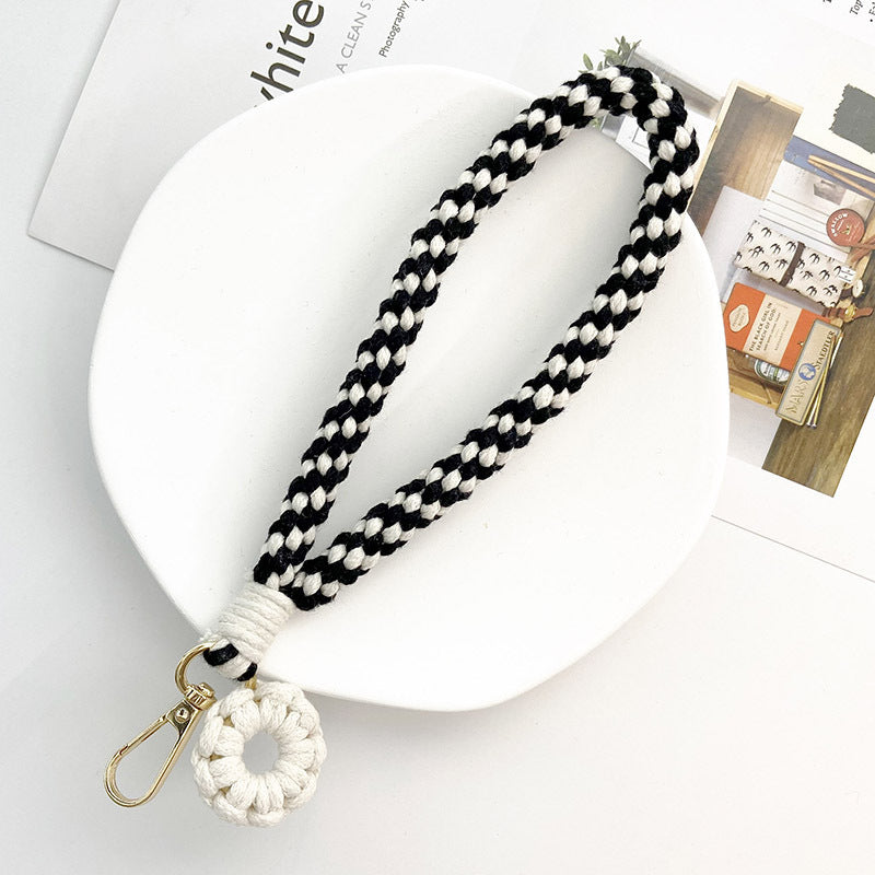 Macrame Spiral Flower Keychain