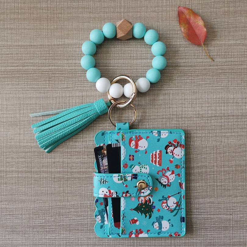 Assorted Print Silicone Wristlet with Wallet