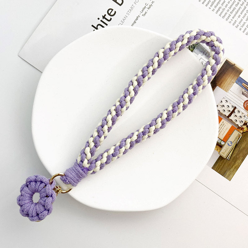 Macrame Spiral Flower Keychain