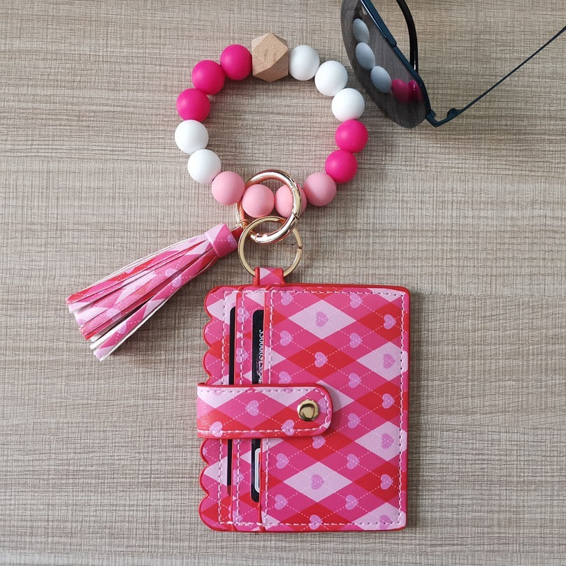 Assorted Print Silicone Wristlet with Wallet