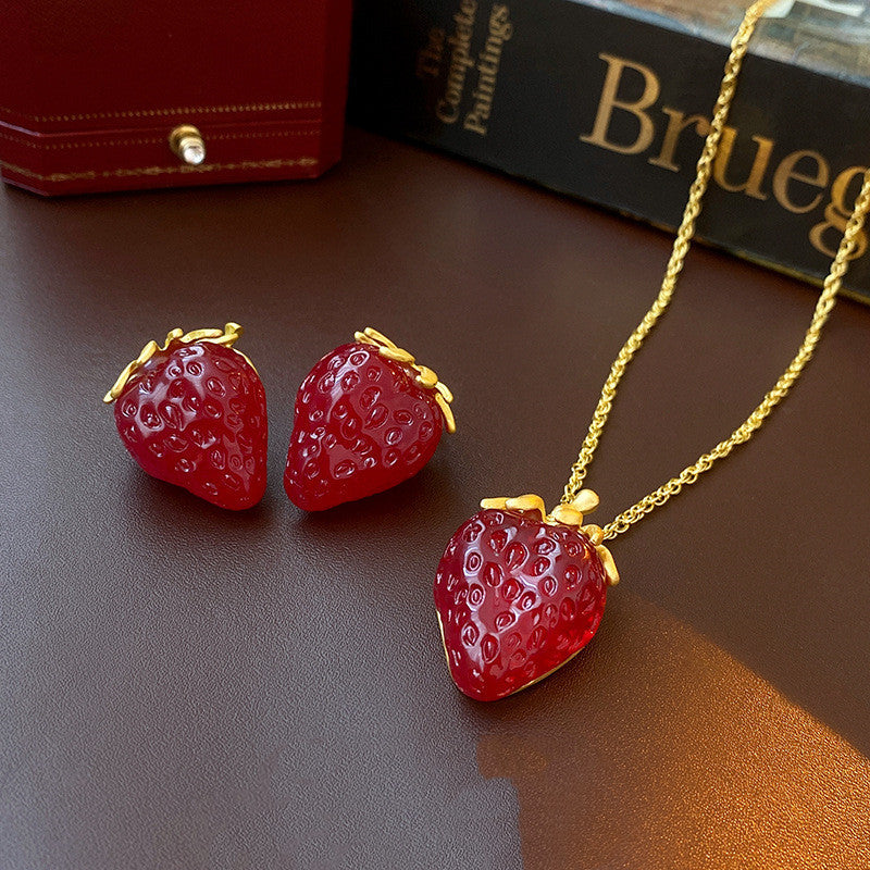 Strawberry Earrings or Necklace