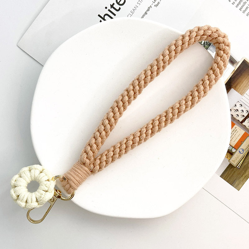 Macrame Spiral Flower Keychain