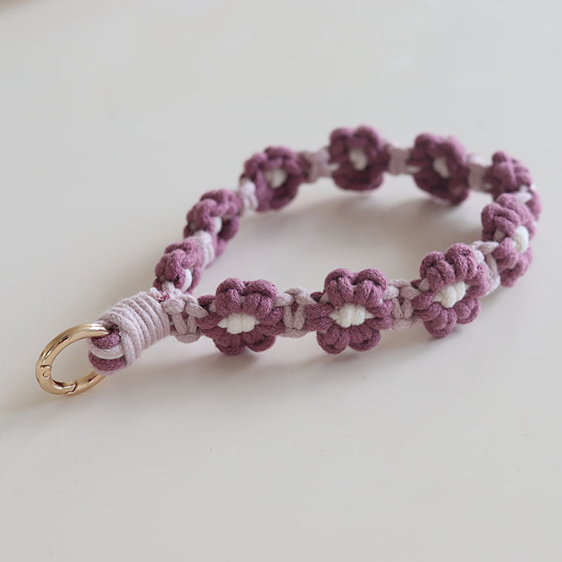 Cute Flower Macrame Keychain