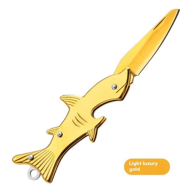 Folding Knife Keychain - Fish