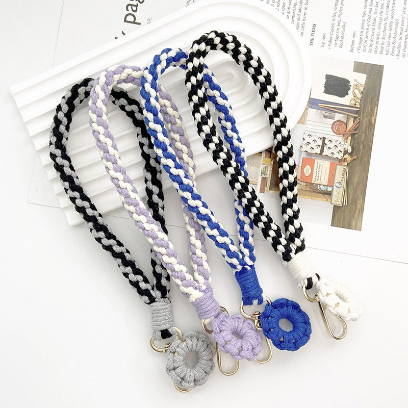 Macrame Spiral Flower Keychain