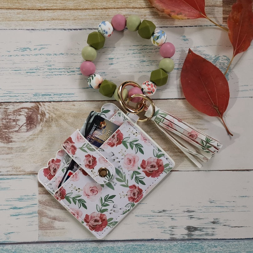 Assorted Print Silicone Wristlet with Wallet