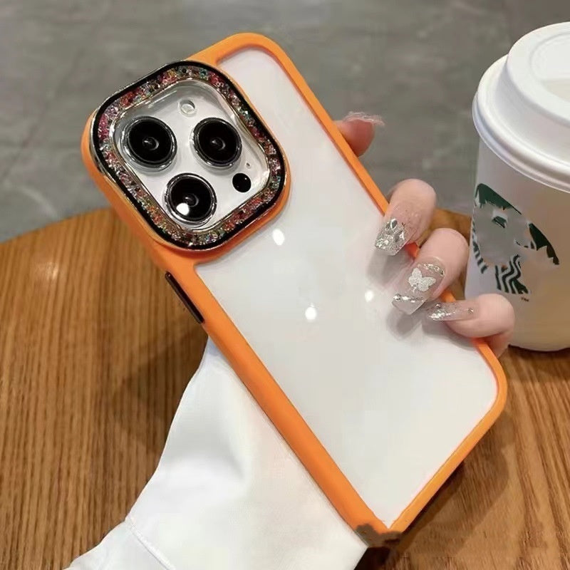Colorful Glass Bead Lens Transparent Hard Case