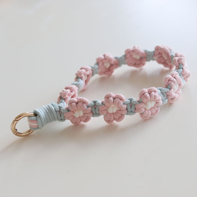 Cute Flower Macrame Keychain