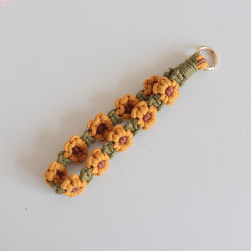 Cute Flower Macrame Keychain