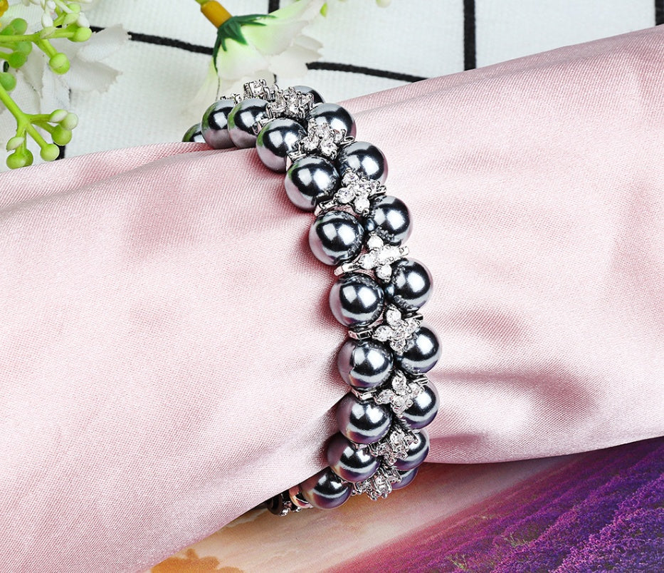 Pearl Strap Shell Bead Bracelet Charm