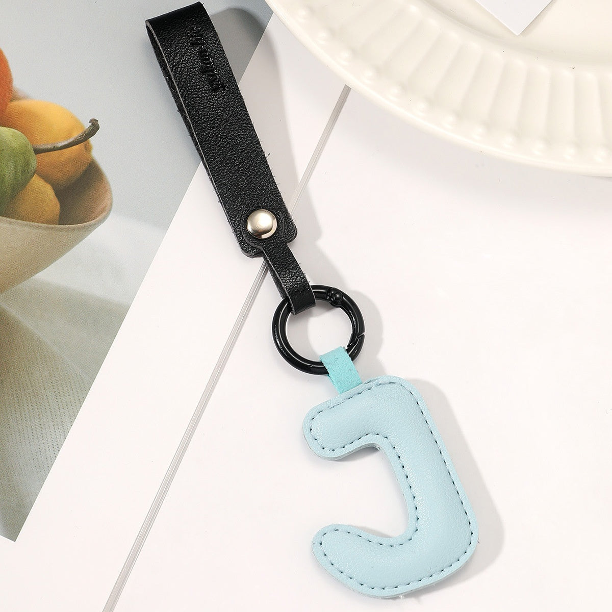 Leather Letter Keychain