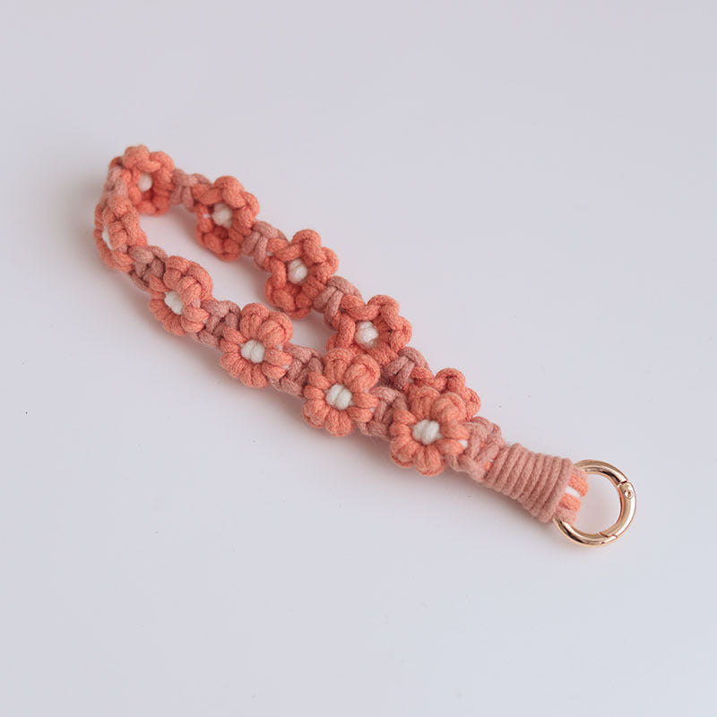 Cute Flower Macrame Keychain