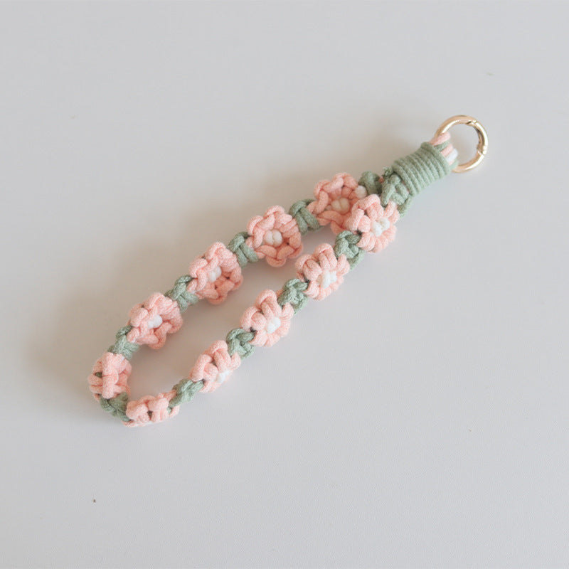 Cute Flower Macrame Keychain