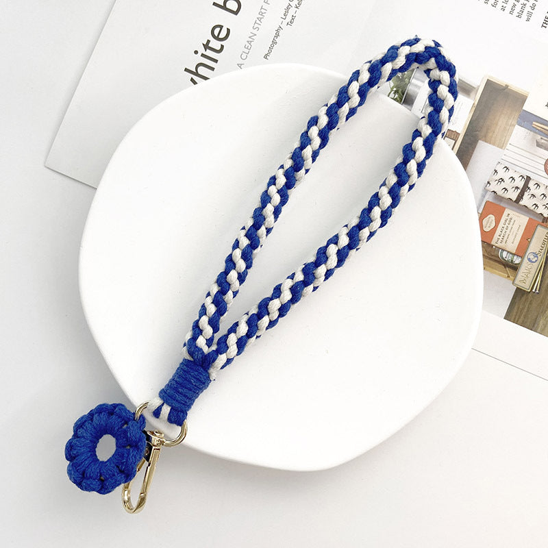 Macrame Spiral Flower Keychain