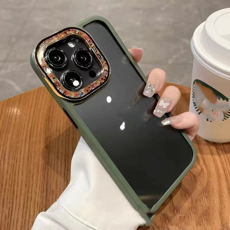 Colorful Glass Bead Lens Transparent Hard Case