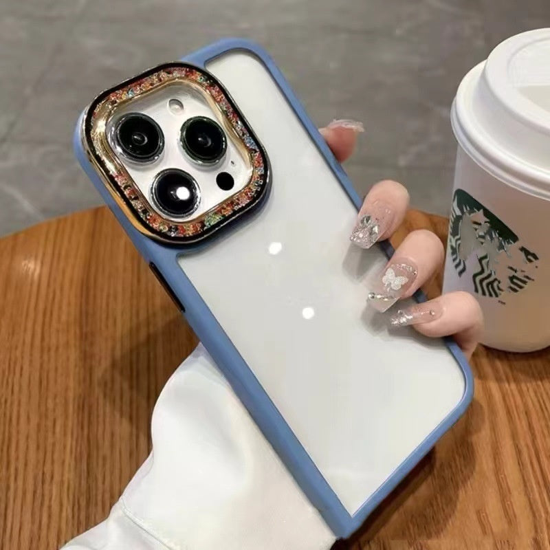 Colorful Glass Bead Lens Transparent Hard Case