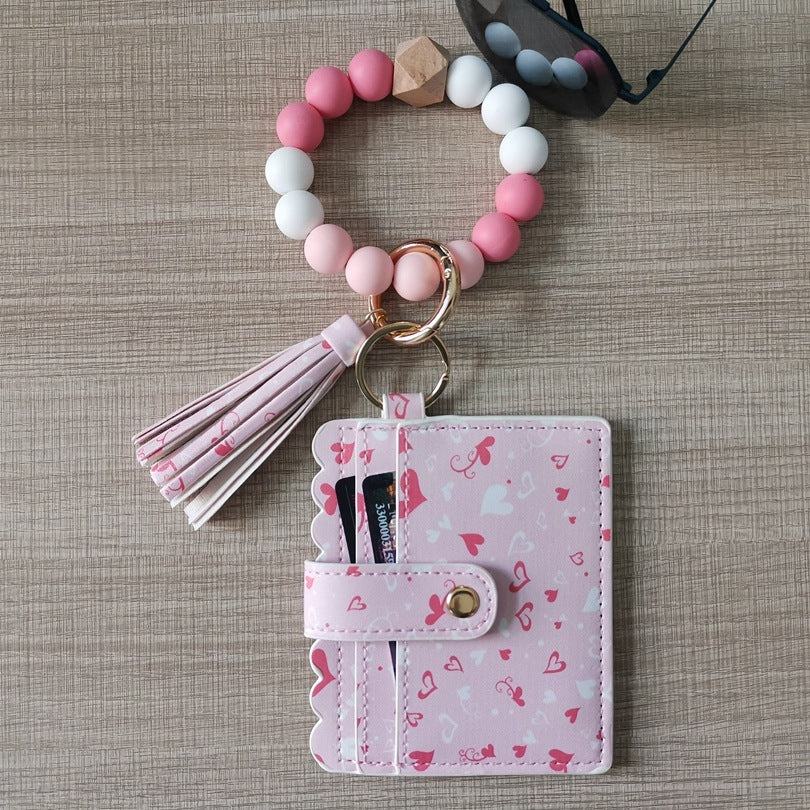 Assorted Print Silicone Wristlet with Wallet