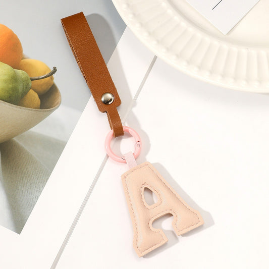 Leather Letter Keychain