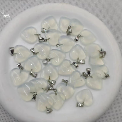 Glass Heart Pendants