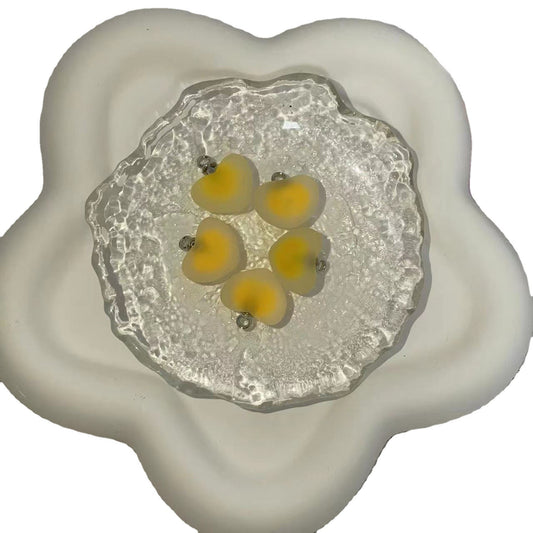 Double Layer Frosted Heart Pendants