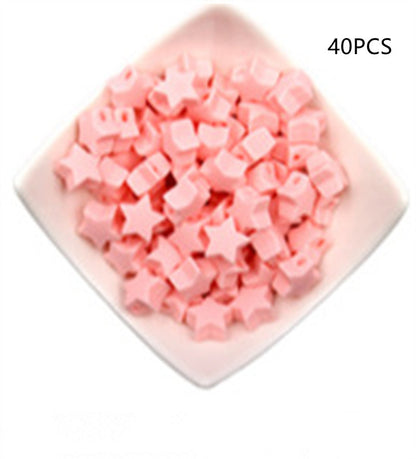 Star Shaped Silicone Focal Beads