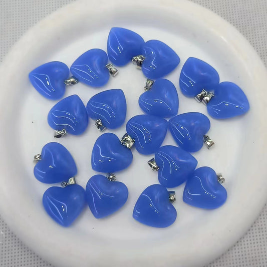 Glass Heart Pendants