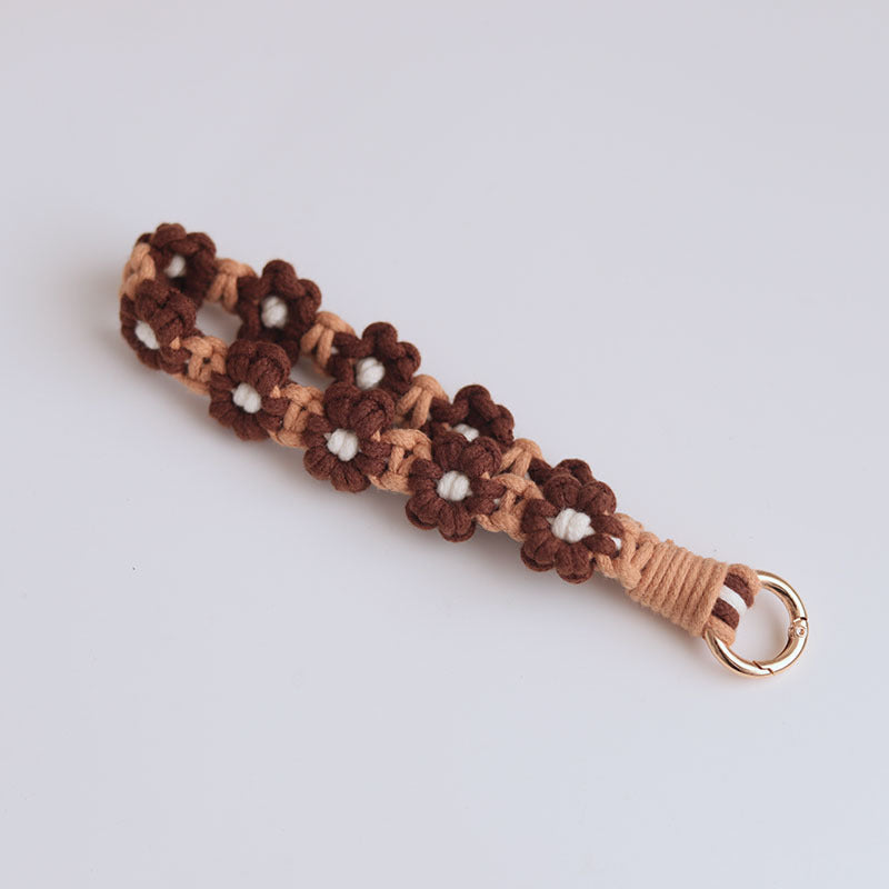 Cute Flower Macrame Keychain