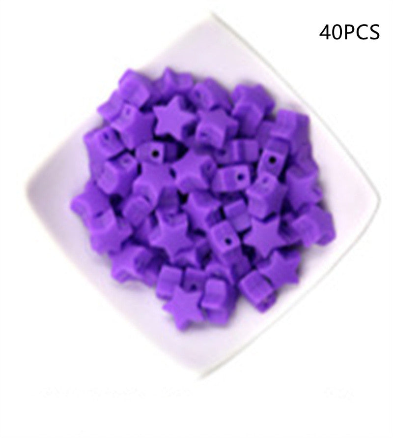 Star Shaped Silicone Focal Beads