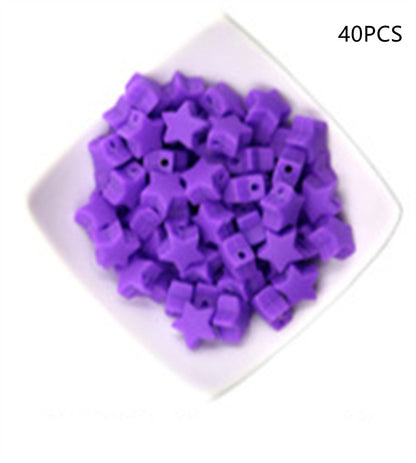 Star Shaped Silicone Focal Beads