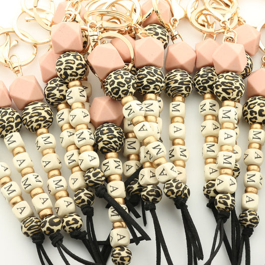 Leopard Print MAMA Keychain