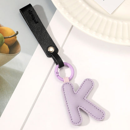 Leather Letter Keychain